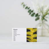 黄色いハワイアンHeliconia 名刺 (スタンド正面)