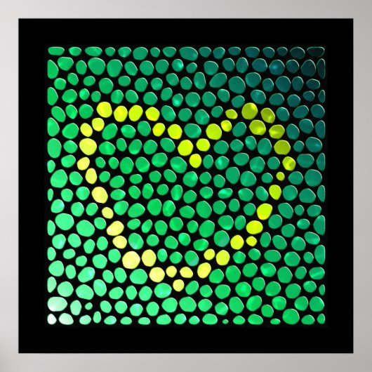 黄色いハート ポスター (正面)