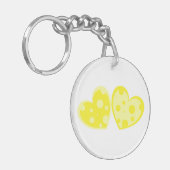 黄色いハートKeychain キーホルダー (正面左)