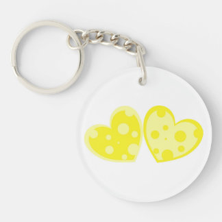 黄色いハートKeychain キーホルダー