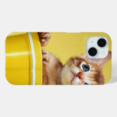 黄色いバケツに入ったかわいい子猫 Case-Mate iPhoneケース (裏面 (横))