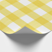 黄色いバッファローの格子縞 ラッピングペーパー (角)