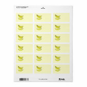 黄色いバナナが4つ。 ラベル (フルシート)