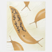 黄色いバナナのスラグ フリースブランケット (正面)