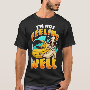 黄色いバナナのフルーツおもしろいパンはよく剥げない Tシャツ