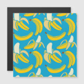 黄色いバナナ、青い背景パターン (正面/裏面)