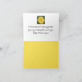 黄色いバラが良いことすべてに感謝 サンキューカード (内部)