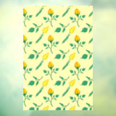 黄色いバラとチューリップの花を持つ花柄 ウィンドウサイン (シート3)