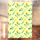 黄色いバラとチューリップの花を持つ花柄 ウィンドウサイン (シート2)