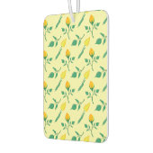 黄色いバラとチューリップの花を持つ花柄 カーエアーフレッシュナー (左)