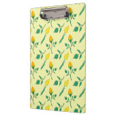 黄色いバラとチューリップの花を持つ花柄 クリップボード (左)