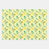 黄色いバラとチューリップの花を持つ花柄 ラッピングペーパーシート (正面)