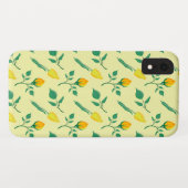 黄色いバラとチューリップの花を持つ花柄 Case-Mate iPhoneケース (裏面(横))