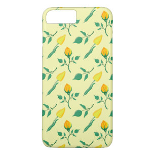 黄色いバラとチューリップの花を持つ花柄 iPhone 8 PLUS/7 PLUSケース