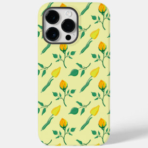 黄色いバラとチューリップの花を持つ花柄 Case-Mate iPhone 14 PRO MAXケース