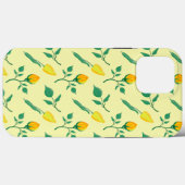 黄色いバラとチューリップの花を持つ花柄 Case-Mate iPhoneケース (裏面 (横))