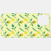 黄色いバラとチューリップの花を持つ花柄 Case-Mate iPhoneケース (裏面 (横))
