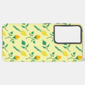 黄色いバラとチューリップの花を持つ花柄 SAMSUNG GALAXYケース (左側面)