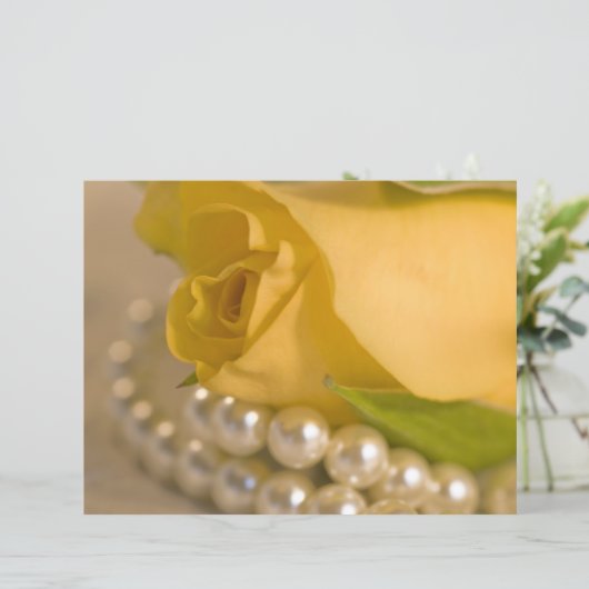 黄色いバラと真珠 (スタンド正面)