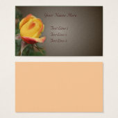 黄色いバラのつぼみの花オンブラウン (正面&裏面)