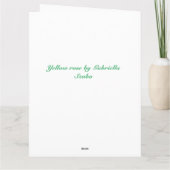 黄色いバラのグリーティングカード カード (裏面)