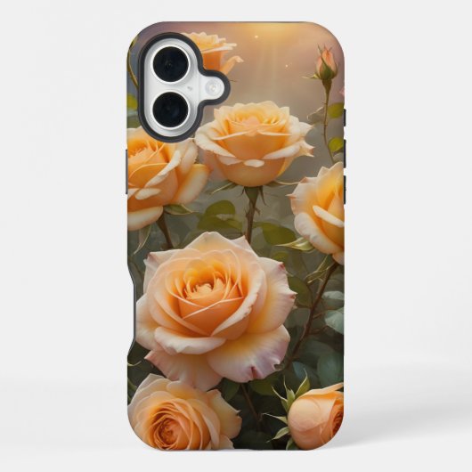 黄色いバラのスマホケース iPhoneケース (裏面)