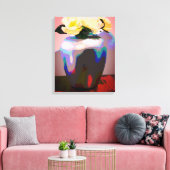 黄色いバラのテキサス州 キャンバスプリント (インサイチュ (リビング))