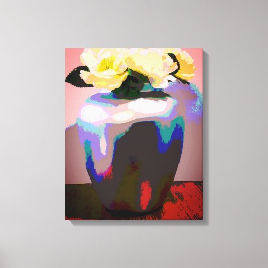 黄色いバラのテキサス州 キャンバスプリント (正面)