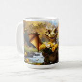 黄色いバラのドラゴン 15オンス マグカップ (正面左)