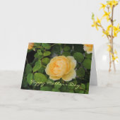 黄色いバラの母の日のカードの雨滴 カード (黄色い花)