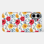 黄色いバラの水彩花柄 Case-Mate iPhoneケース (裏面 (横))