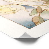 黄色いバラの花の妖精 ポスター (角)