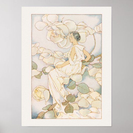 黄色いバラの花の妖精 ポスター (正面)