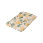 黄色いバラの花の模様 バスマット (アングル)