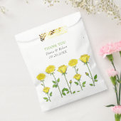 黄色いバラの花フローラあり結婚と フェイバーバッグ (封をした状態)