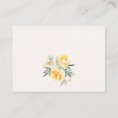 黄色いバラの花結婚束の願い井戸 エンクロージャーカード (裏面)