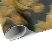 黄色いバラの花自然アートパターン ラッピングペーパー (ロールコーナー)
