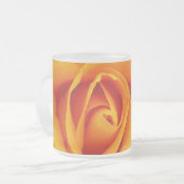 黄色いバラの花 フロストグラスマグカップ (正面左)