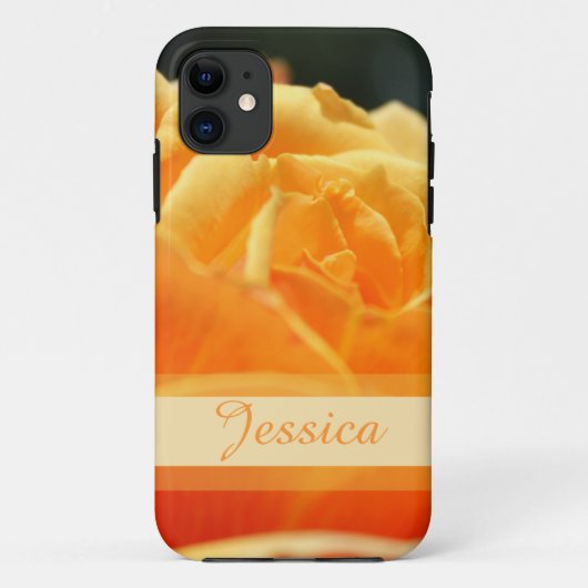黄色いバラのiPhoneケースをカスタマイズ Case-Mate iPhoneケース (裏面)
