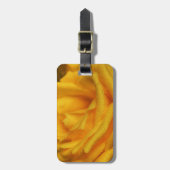 黄色いバラエレガントの水滴 ラゲッジタグ (正面縦)