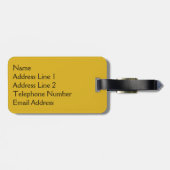 黄色いバラエレガントの水滴 ラゲッジタグ (裏面横)