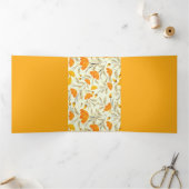 黄色いバラ 三つ折り招待状 (内部)