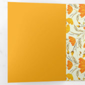 黄色いバラ 三つ折り招待状 (内部最初)