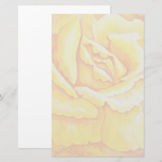 黄色いバラ 便箋 (正面/裏面)