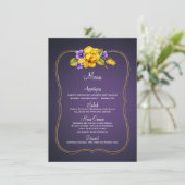 黄色いバラ 紫のバイオレット メニュー (スタンド正面)