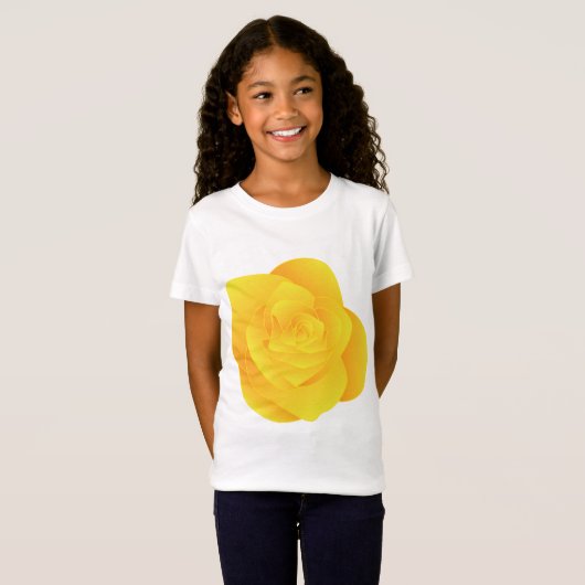 黄色いバラ Tシャツ (正面フル)