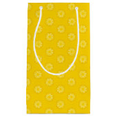 黄色いパイナップルはパターンをスライスします スモールペーパーバッグ (正面)