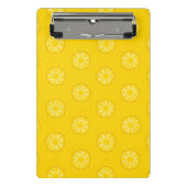 黄色いパイナップルはパターンをスライスします ミニクリップボード (正面)