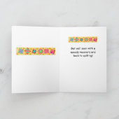 黄色いパッチワークキルトのブロックの芸術はすぐによく得ます カード (内部)