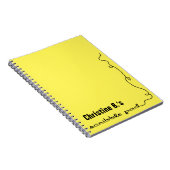 黄色いパーソナライズされた落書きパッド ノートブック (右側)